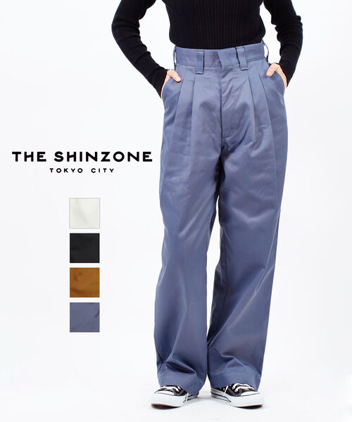 ザ シンゾーン THE SHINZONE コットン混 ツータック トムボーイパンツ TOMBOY PANTS ハイウエストパンツ・20AMSPA64-4432301(レディース)(クーポン対象外)のサムネイル