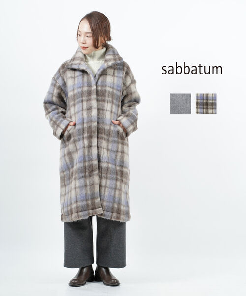 【8/11 1:59までポイント10倍】サバタム Sabbatum スタンドカラー コート・SA-30705-3562202(レディース)