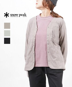 【10/24 20時からポイント10倍】スノーピーク Snow Peak Vネック インサレーション 中綿カーディガン ライトアウター Flexible Insulated Cardigan フレキシブルインサーレーションカーディガン・SW-22SU001-4622201(レディース)