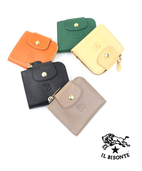 【クーポン対象外】イルビゾンテ 財布 二つ折り 正規品 IL BISONTE レザー L字ファスナー