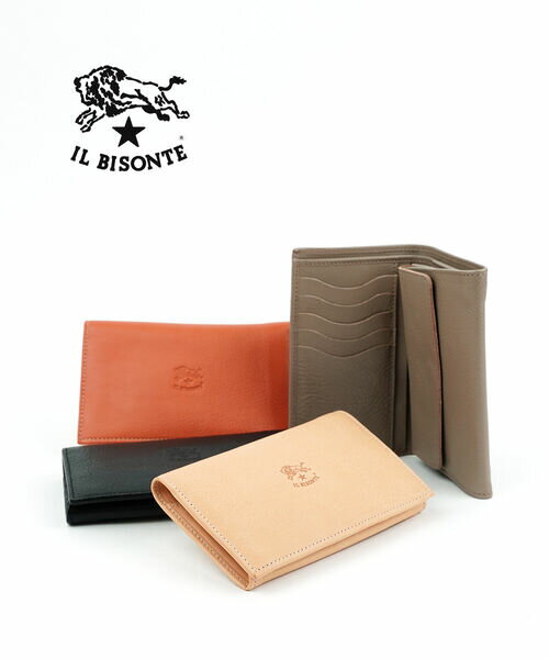 楽天JACQUEMART【クーポン対象外】イルビゾンテ IL BISONTE 財布 二つ折り財布 正規品 革財布 レザー 本革 札入れ 小銭入れ ヌメ ブラック ヤキヌメ ヤケヌメ イタリア製 ウォレット シンプル おしゃれ ギフト・5442404840-0062501（メンズ）（レディース）