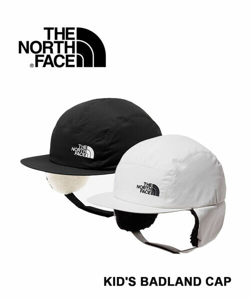 楽天JACQUEMART【5/16 1:59までポイント10倍】ザ ノースフェイス THE NORTH FACE キャップ 帽子 キッズ用 子供用 防水 透湿 耳当て ボア アウトドア スキー 雪遊び キッズ バッドランドキャップ Kids Badland Cap・NNJ42103-2532302（レディース）