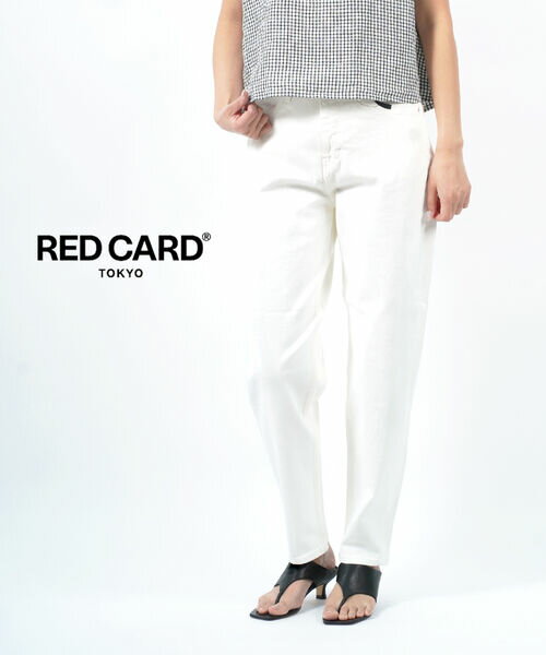 レッドカード トーキョー RED CARD TOKYO コットンストレッチ テーパード ロールアップ ホワイトデニム パンツ ジーンズ Beth ベス・55244901-2942301(レディース)(クーポン対象外)