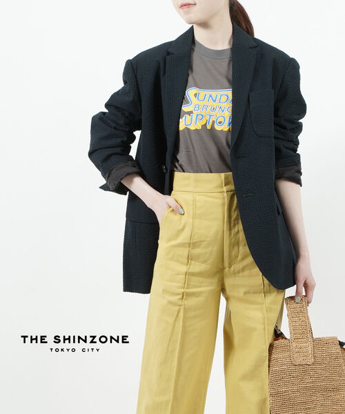 ザ シンゾーン THE SHINZONE シアサッカー ストライプ テーラードジャケット SPORTS JACKET・20SMSJK53-4432001(レディース)