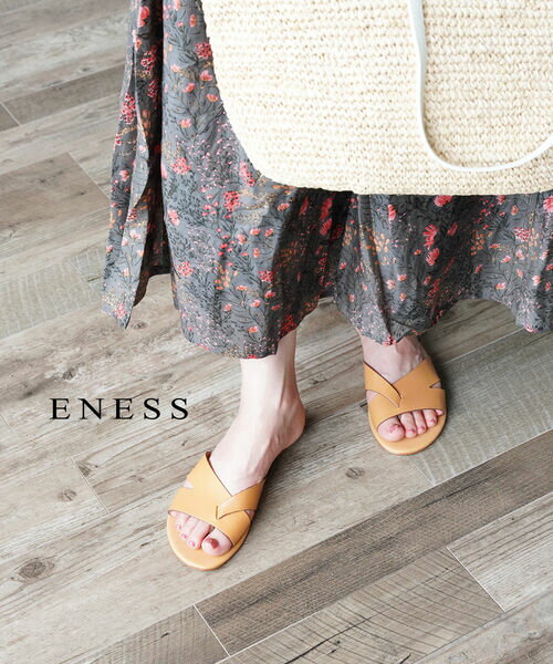 【20%OFF】エネス eness レザー フラットサンダル トングサンダル・GI-98514-0242101(レディース)(C-3)のサムネイル