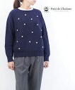 【4/30と5/1はポイント11倍】ポンデシャロン PONT DE CHALONS DOTジャガード ニットプルオーバー セーター・22271212-2922202(レディース)(4)