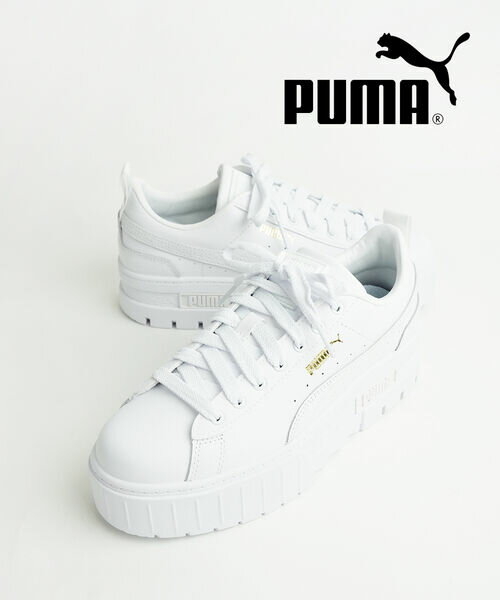 【5/20限定ポイント10倍】【2024年春夏新作】プーマ PUMA スニーカー シューズ 靴 レザー レディース 厚底 プラットフォーム ローカット スポーツ・384209-0122401(レディース)(A-2)