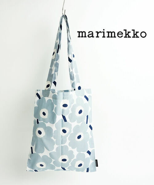 【2024年春夏新作】マリメッコ marimekko トートバッグ エコバッグ サブバッグ バッグ 日本限定 ブルーグレー×ネイビー コットンバッグ 小さめ ウニッコ 花柄 北欧 プレゼント ギフト おしゃれ・52249473103-0062401(メール便可能商品)[M便 5/5](レディース)のサムネイル