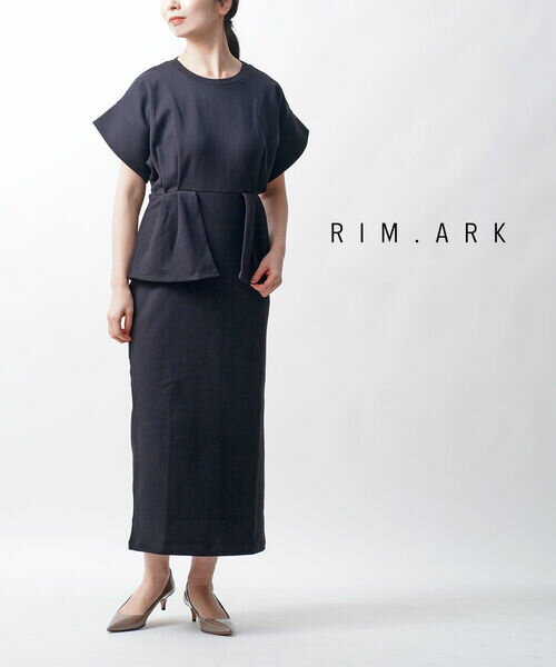 【30%OFF】リムアーク RIM.ARK ストレッチポンチ ウエスト切り替え ペプラムカットワンピース・460CAS83-0090-4201902(レディース)のサムネイル