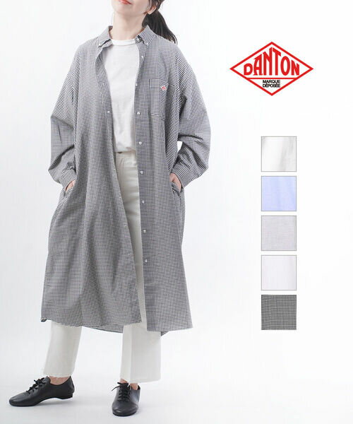 【クーポン対象外】ダントン DANTON シャツ ワンピース ロングワンピース ロングシャツ トップ