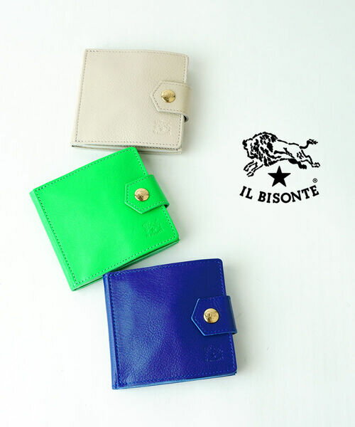 【クーポン対象外】イルビゾンテ IL BISONTE 財布 二つ折り財布 二つ折り ミニ財布 ミニウォレット 正規品 レザー 本革 牛革 ユニセックス コンパクト 小さめ ギフト プレゼント イタリア製・54242310541-0062402(メンズ)(レディース)