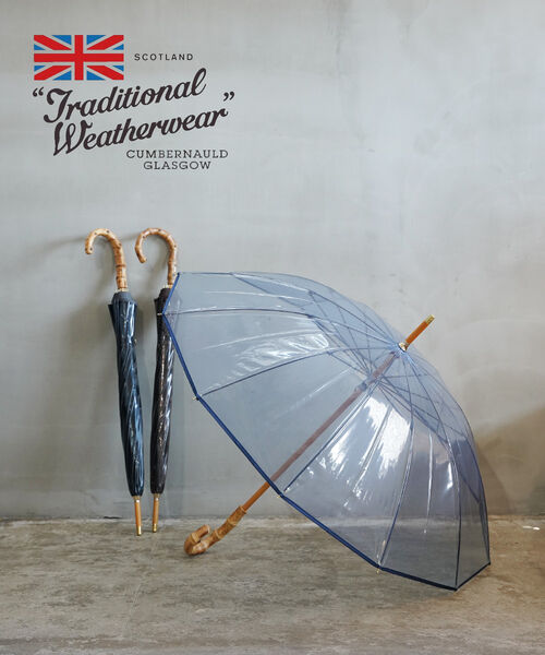 楽天JACQUEMART【20％OFF】【2025年春夏新作】トラディショナルウェザーウエア TRADITIONAL WEATHERWEAR 傘 ビニール傘 長傘 雨傘 クリア 透明 バンブーハンドル・SLGGO0174-0242501（メンズ）（レディース）（1F）