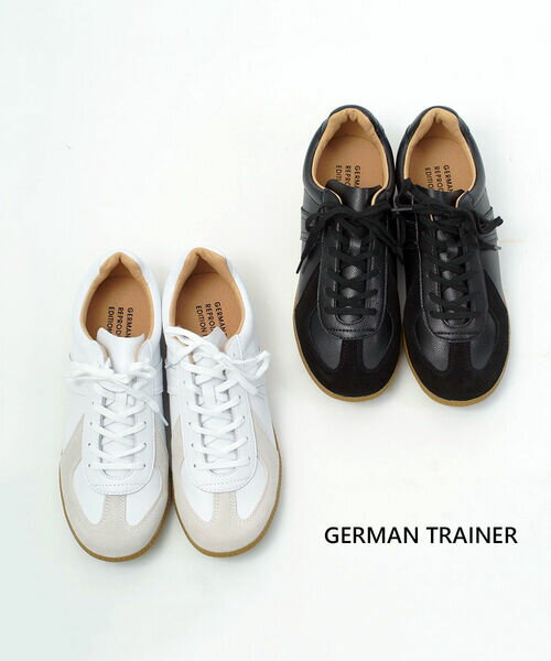 楽天JACQUEMART【ポイント2倍】【2025年春夏新作】ジャーマントレーナー GERMAN TRAINER スニーカー シューズ 靴 レザー ローカット ドイツ ミリタリー 人気 おしゃれ 大人・42500-0122501（レディース）（A-3）