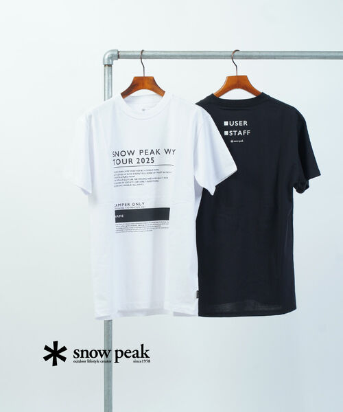 楽天JACQUEMART【スーパーセール期間ポイント10倍】スノーピーク Snow Peak Tシャツ 半袖 カットソー トップス ユニセックス 男女兼用 プリント アウトドア キャンプ・TS-25SU102-4622501（メール便可）[M便 5/5]（メンズ）（レディース）