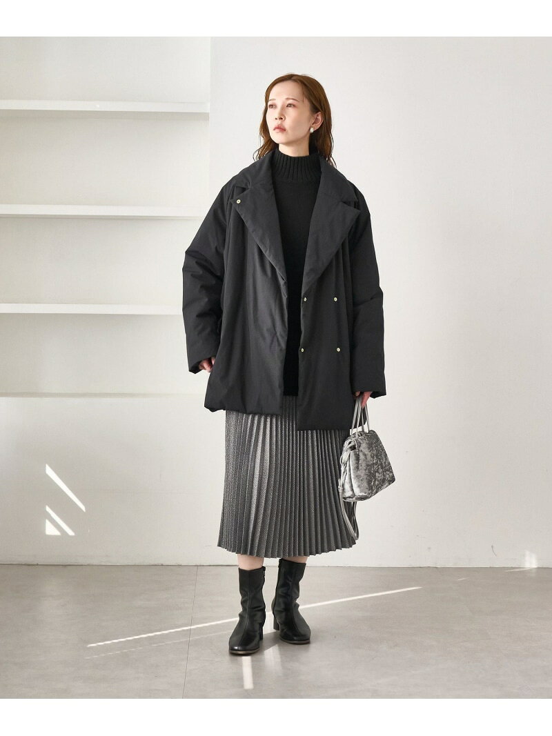 【SALE／50%OFF】2WAY中綿テーラードコート ROPE' PICNIC ロペピクニック ジャケット・アウター ダウンジャケット・ダウンベスト ブラック ベージュ【RBA_E】【送料無料】[Rakuten Fashion] jadorejunonline-10072009 J’aDoRe JUN ONLINE サンプル画像3
