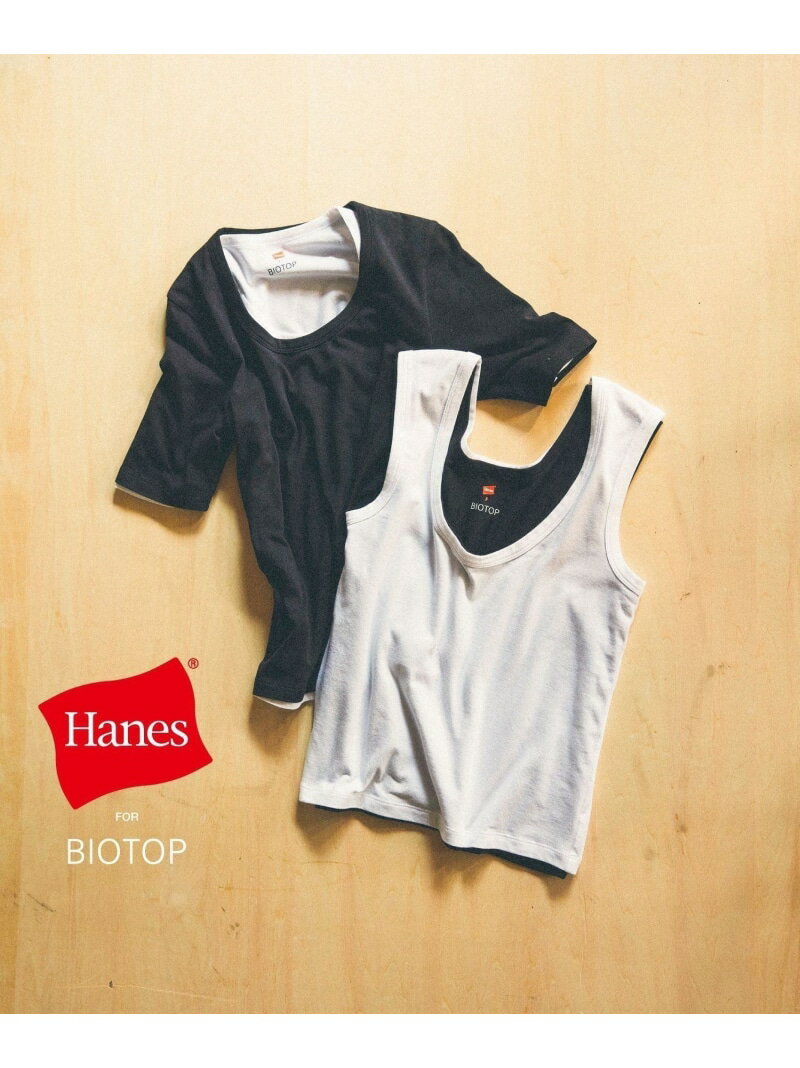 WOMEN【Hanes for BIOTOP】TRIBLEND CREW NECK T-SHIRTS 2P EX BIOTOP アダムエロペ トップス カットソー・Tシャツ【送料無料】[Rakuten Fashion]