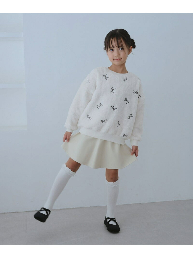 【SALE／40%OFF】【KIDS/キッズ】リボン刺繍ボアプルオーバー ROPE' PICNIC KIDS ロペピクニック トップス スウェット・トレーナー ブルー ベージュ【RBA_E】[Rakuten Fashion] jadorejunonline-10071916 J’aDoRe JUN ONLINE サンプル画像3