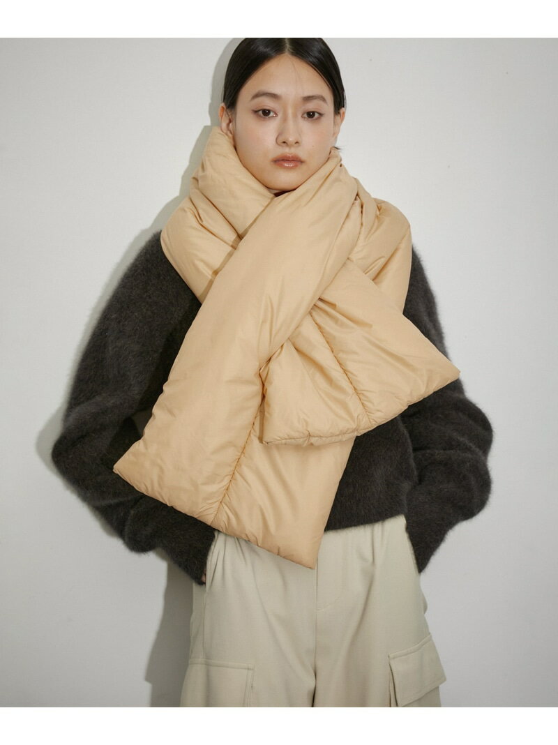 【SALE／50%OFF】【ABSTRACT】撥水PADDED STOLE ADAM ET ROPE' FEMME アダムエロペ ファッション雑貨 マフラー・ストール・ネックウォーマー ベージュ レッド オレンジ【RBA_E】【送料無料】[Rakuten Fashion]