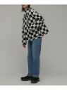 【SALE／30%OFF】[JACKET]BLOCK CHECK QUILTING JACKET M TO R アダムエロペ ジャケット・アウター その他のジャケット・アウター ブラック ベージュ【RBA_E】【送料無料】[Rakuten Fashion]