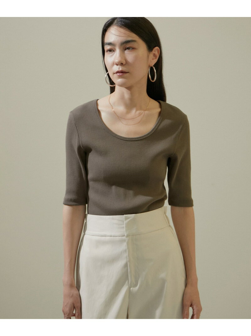 KINANファームリーリブTシャツ SALON adam et rope' サロン アダム エ ロペ トップス カットソー・Tシャツ ブルー レッド カーキグリーン【送料無料】[Rakuten Fashion]