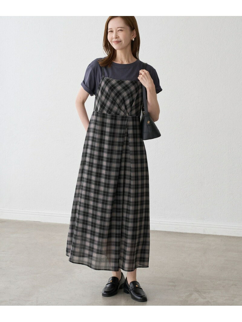 【一部店舗限定】シアーマドラスチェックボイルキャミワンピース ROPE' PICNIC ロペピクニック ワンピース・ドレス ワンピース パープル ホワイト ブラック【先行予約】*【送料無料】[Rakuten Fashion] jadorejunonline-10077568 J’aDoRe JUN ONLINE サンプル画像2