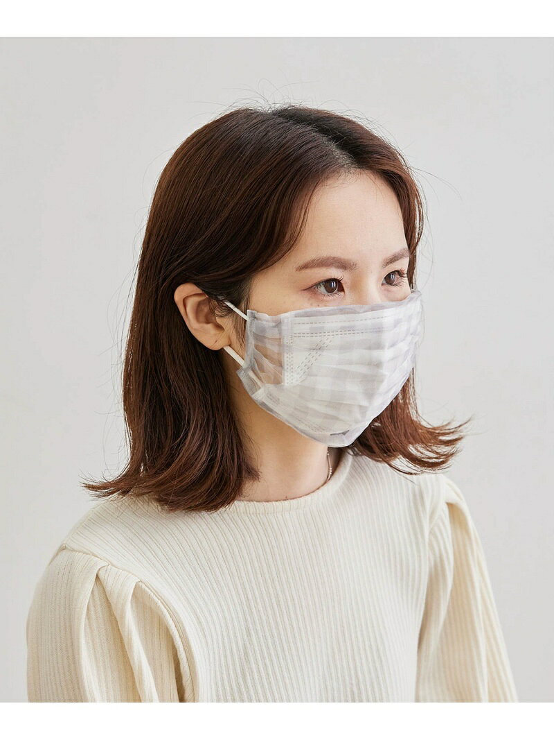 【SALE／50%OFF】【WEAR MASK】きせかえマスク オーガンジープリントプリーツマスクカバー ROPE' PICNIC PASSAGE ロペピクニック 福袋・ギフト・その他 その他 グレー ベージュ【RBA_E】[Rakuten Fashion] jadorejunonline-10028060 J’aDoRe JUN ONLINE サンプル画像2