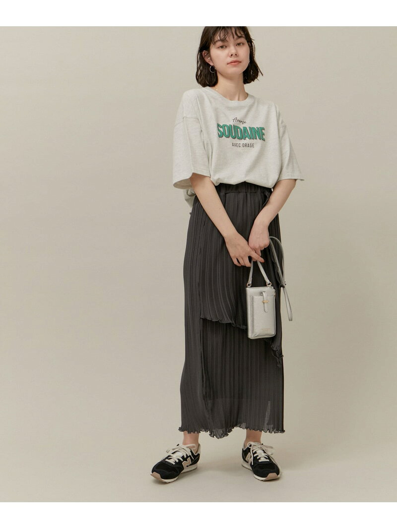 【SALE／50%OFF】プリーツレイヤードスカート ROPE' PICNIC R ロペピクニック スカート その他のスカート イエロー グレー【RBA_E】[Rakuten Fashion] jadorejunonline-10058492 J’aDoRe JUN ONLINE サンプル画像3