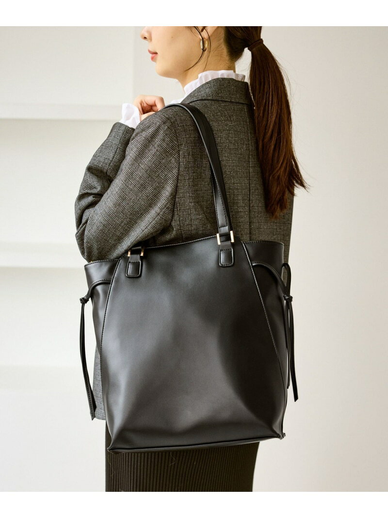 【SALE／35%OFF】VERTICALスリムリボントートバッグ/A4対応 ROPE' PICNIC PASSAGE ロペピクニック バッグ トートバッグ ブラック ベージュ【RBA_E】【送料無料】[Rakuten Fashion] jadorejunonline-10072041 J’aDoRe JUN ONLINE サンプル画像3