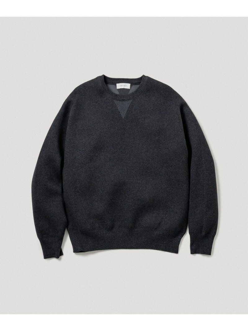 杢スウェット ニット プルオーバー ADAM ET ROPE' HOMME アダムエロペ トップス ニット ベージュ グレー【送料無料】[Rakuten Fashion]