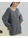 【SALE/60%OFF】【前後2WAY】毛混トゥンカロンニット VIS ビス トップス ニット ホワイト オレンジ グレー【RBA_E】[Rakuten Fa...