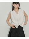 【SALE/30%OFF】【サステナブル】ペーパーヤーンニットベスト ADAM ET ROPE' FEMME アダムエロペ トップス ベスト・ジレ ブルー ホワ...