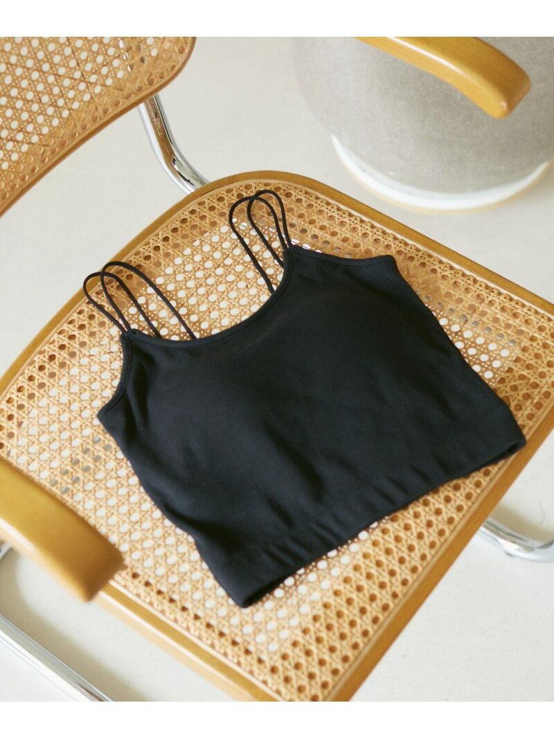【SALE／20%OFF】【洗える】ダブルストラップ短丈カップ付きキャミソール VIS ビス トップス キャミソール ホワイト ブラック【RBA_E】[Rakuten Fashion]