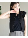 【SALE/50%OFF】ニットベストカーディガン ROPE' PICNIC ロペピクニック トップス ベスト・ジレ ベージュ ブラック ブルー【RBA_E】[...