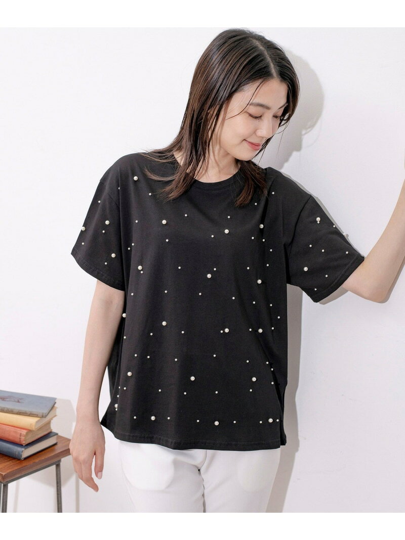 樂天商城 - 【SALE／50%OFF】前身パール使いTシャツ JAYRO ジャイロ トップス カットソー・Tシャツ ホワイト ブラック【RBA_E】[Rakuten Fashion]