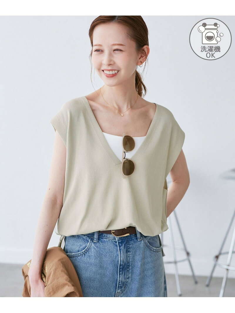 【SALE／60%OFF】【洗濯機OK】深Vニットプルオーバー ROPE' PICNIC ロペピクニック トップス ベスト・ジレ グレー【RBA_E】[Rakuten Fashion] jadorejunonline-10067632 J’aDoRe JUN ONLINE サンプル画像2