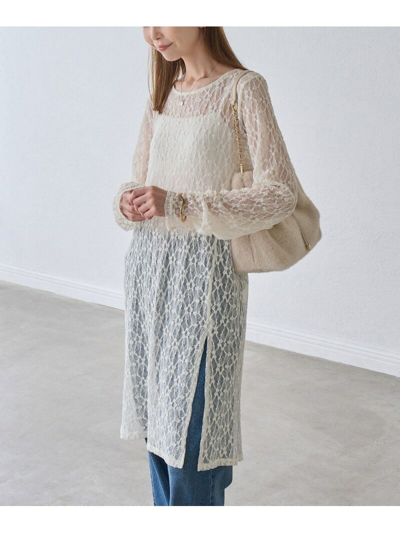 総レースレイヤードチュニックワンピース ROPE' PICNIC ロペピクニック ワンピース・ドレス ワンピース ベージュ【先行予約】*【送料無料】[Rakuten Fashion] jadorejunonline-10078946 J’aDoRe JUN ONLINE パッケージ画像