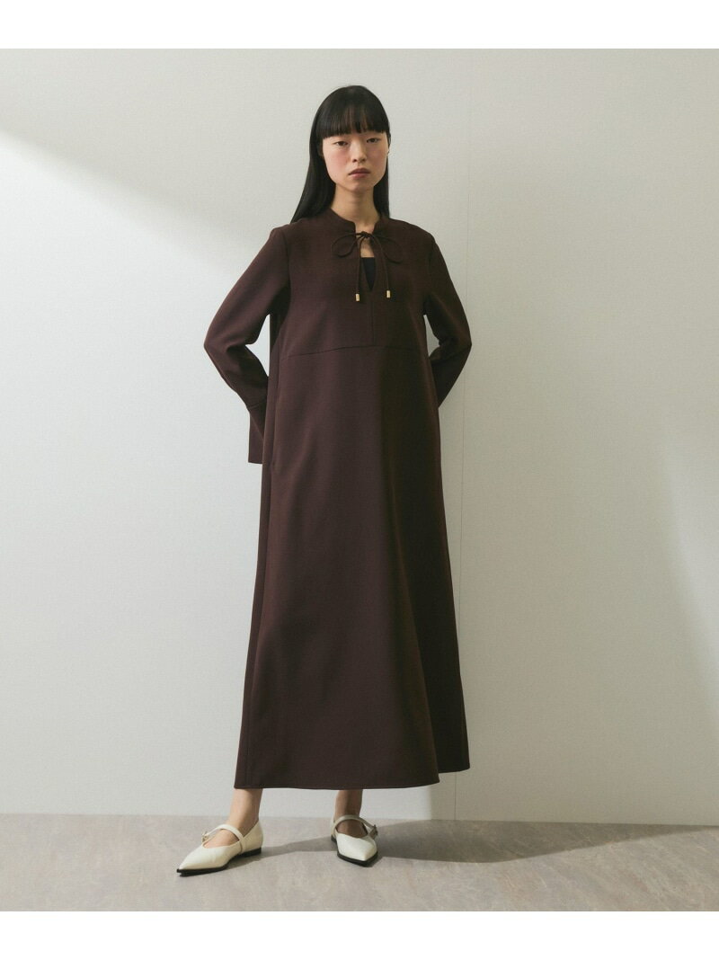 【SALE／50%OFF】【WEB限定】スキッパーワンピース ADAM ET ROPE' FEMME アダムエロペ ワンピース・ドレス ワンピース ブラック【RBA_E】【送料無料】[Rakuten Fashion]