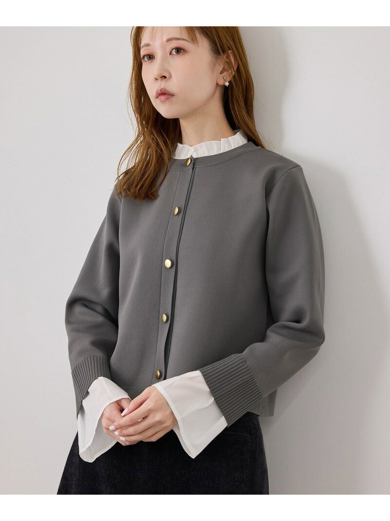 【WEB限定】襟フリルドッキングカーディガン/2WAY ROPE' PICNIC ロペピクニック トップス カーディガン グレー ネイビー【先行予約】*【送料無料】[Rakuten Fashion] jadorejunonline-10078536 J’aDoRe JUN ONLINE パッケージ画像