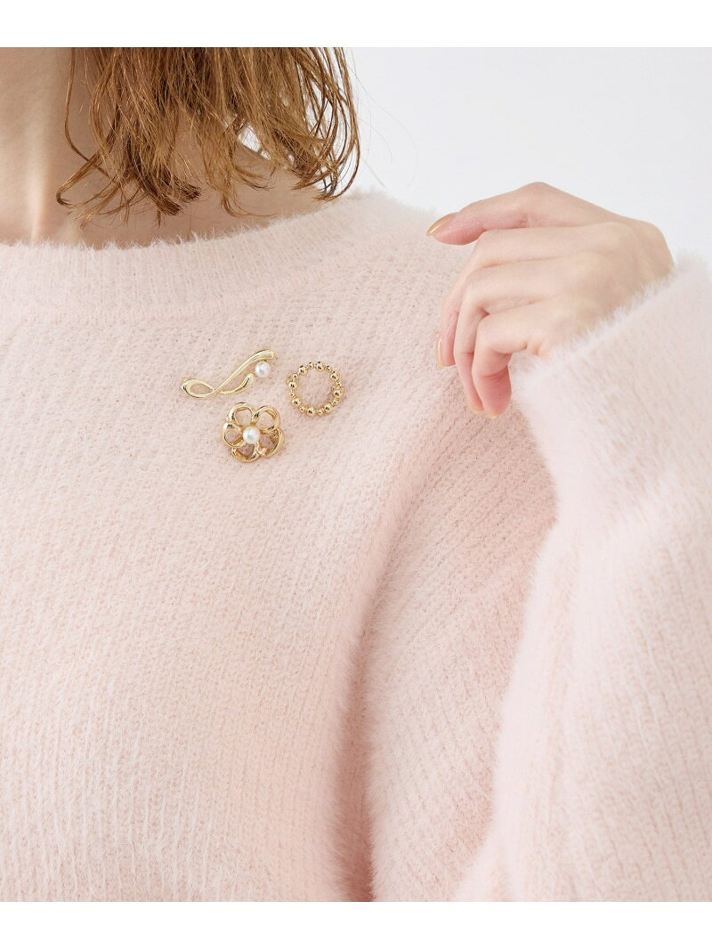 【SALE／20%OFF】フラワーモチーフプチブローチセット ROPE' PICNIC PASSAGE ロペピクニック アクセサリー・腕時計 ブローチ・コサージュ・バッジ シルバー ゴールド【RBA_E】[Rakuten Fashion] jadorejunonline-10063424 J’aDoRe JUN ONLINE サンプル画像3