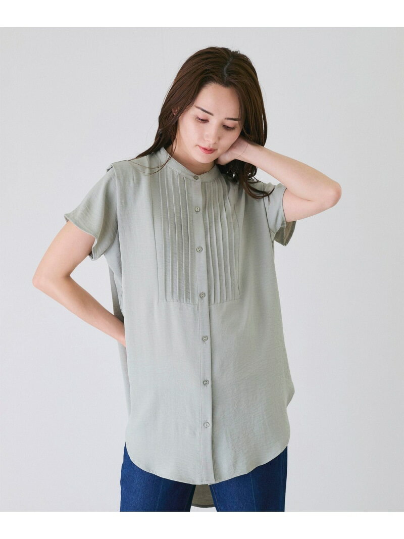 ピンタック切替ブラウス JAYRO ジャイロ トップス シャツ・ブラウス ブラック ホワイト【送料無料】[Rakuten Fashion]