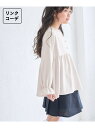 【KIDS】多機能/セレモニーにも/チュニックブラウス ROPE' PICNIC KIDS ロペピクニック トップス シャツ・ブラウス ホワイト ピンク【送料無...