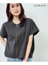 【emur/エミュール】ジップアップジレ ROPE' PICNIC ロペピクニック トップス ベスト・ジレ ベージュ グレー【送料無料】[Rakuten Fas...