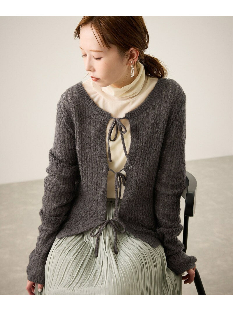 【SALE／81%OFF】レース編みメッシュニットカーディガン ROPE' PICNIC ロペピクニック トップス カーディガン ベージュ【RBA_E】[Rakuten Fashion] jadorejunonline-10069855 J’aDoRe JUN ONLINE サンプル画像3