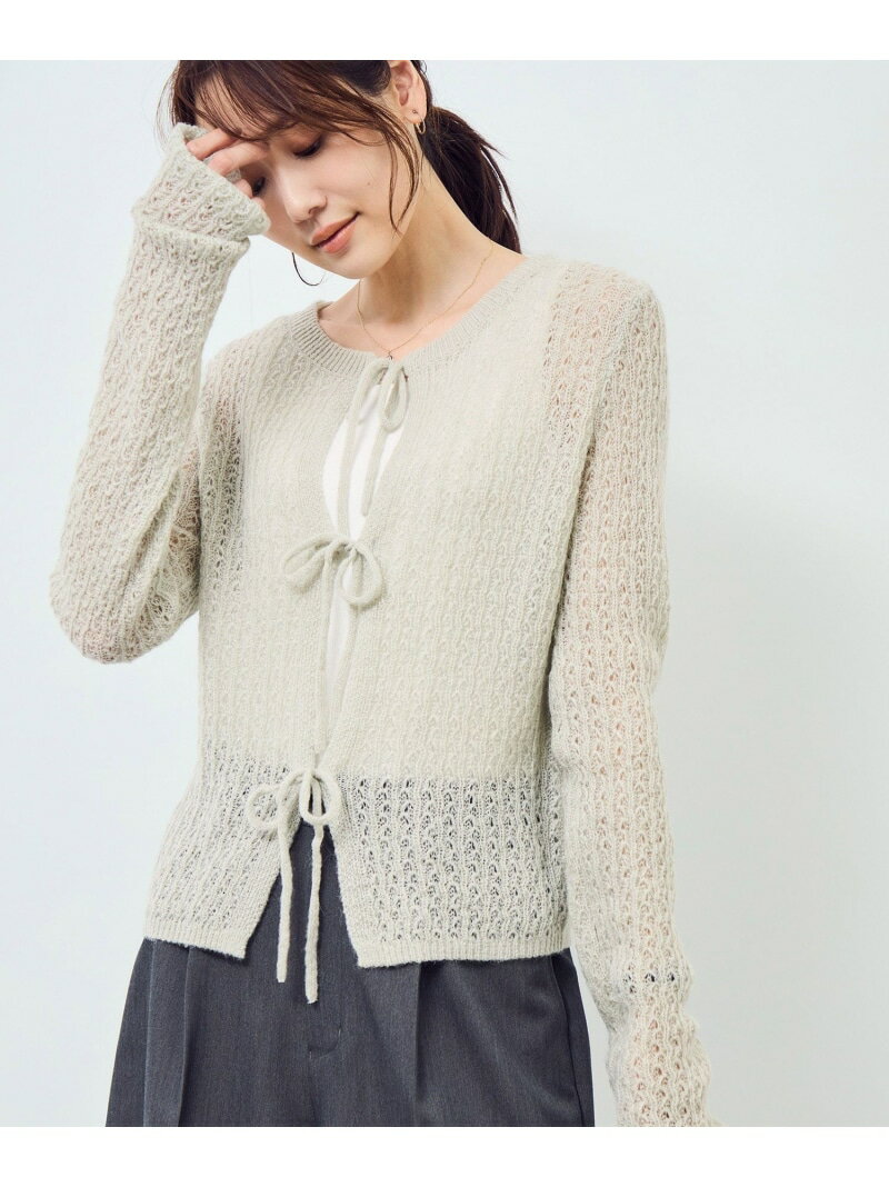 樂天商城 - 【SALE／50%OFF】レース編みメッシュニットカーディガン ROPE' PICNIC ロペピクニック トップス カーディガン ベージュ【RBA_E】[Rakuten Fashion]