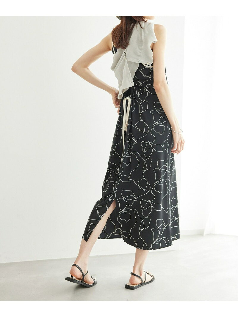 【SALE／75%OFF】線画プリントキャミソールワンピース ROPE' PICNIC ロペピクニック ワンピース・ドレス ワンピース ブラック ホワイト【RBA_E】[Rakuten Fashion] jadorejunonline-10057185 J’aDoRe JUN ONLINE サンプル画像3