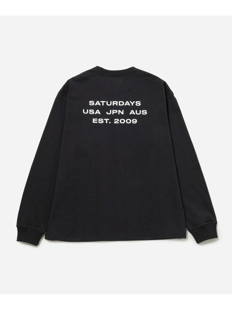 Rakuten - Max Weight LS Tee Saturdays NYC サタデーズ　ニューヨークシティ トップス カットソー・Tシャツ ネイビー ホワイト ベージュ ブラック ブラウン【送料無料】[Rakuten Fashion]