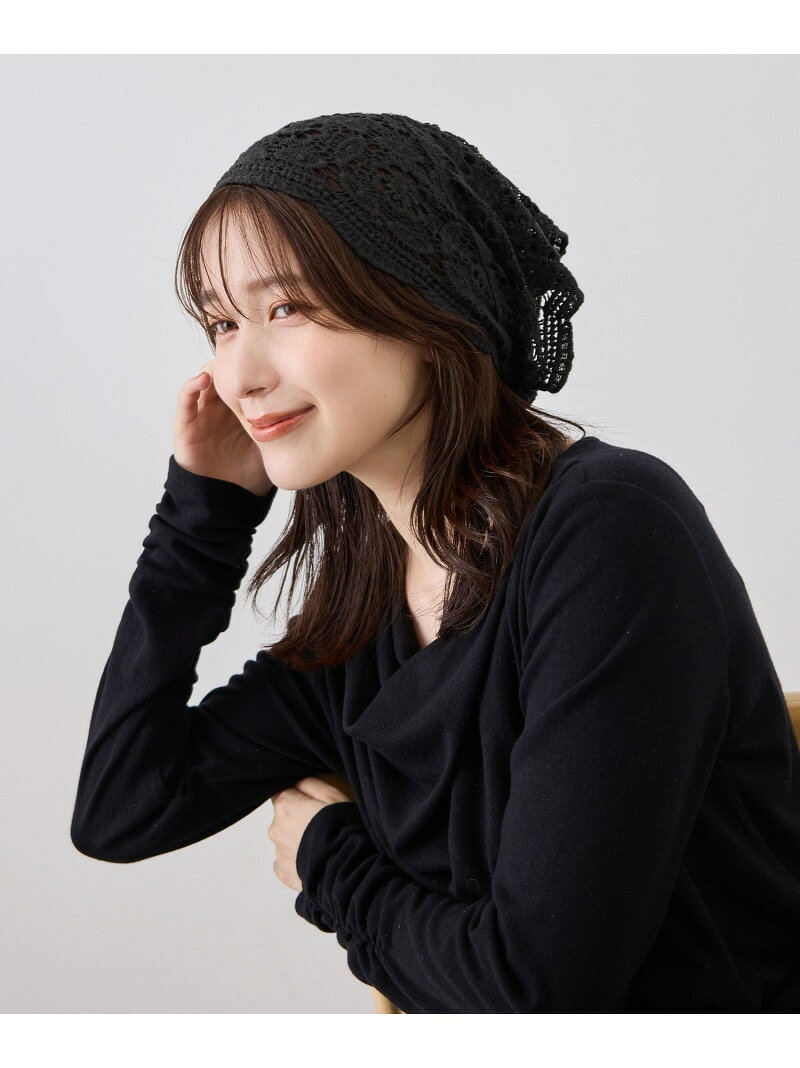 レーストライアングルスカーフ ROPE' PICNIC PASSAGE ロペピクニック ファッション雑貨 スカーフ・バンダナ ブラック ベージュ[Rakuten Fashion] jadorejunonline-10078865 J’aDoRe JUN ONLINE サンプル画像3