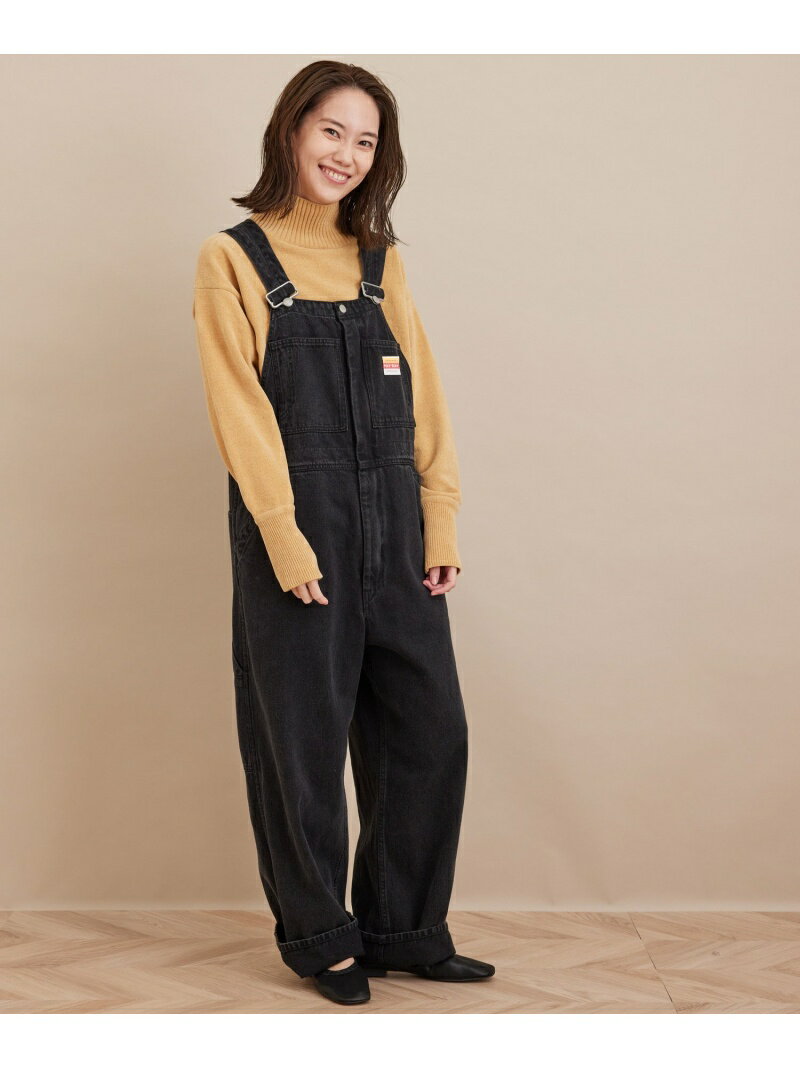 【SALE／30%OFF】【PAYDAY for SALON】別注オーバーオール SALON adam et rope' サロン アダム エ ロペ オールインワン・オーバーオール オーバーオール・サロペット ブラック パープル ホワイト【RBA_E】【送料無料】[Rakuten Fashion]