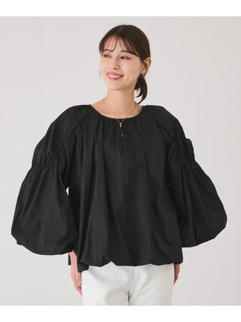 Rakuten - 【SALE／30%OFF】袖ギャザー長袖ブラウス JAYRO ジャイロ トップス シャツ・ブラウス ブラック グレー ホワイト ベージュ【RBA_E】【送料無料】[Rakuten Fashion]
