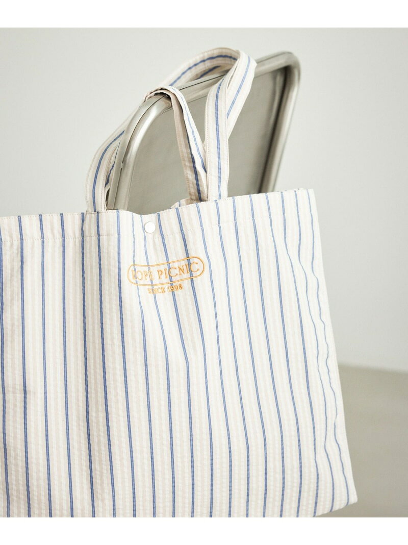 【SALE／50%OFF】ストライプビッグトートバッグ/2WAY・A4対応 ROPE' PICNIC PASSAGE ロペピクニック バッグ トートバッグ ピンク ベージュ ブルー【RBA_E】[Rakuten Fashion] jadorejunonline-10074396 J’aDoRe JUN ONLINE サンプル画像2
